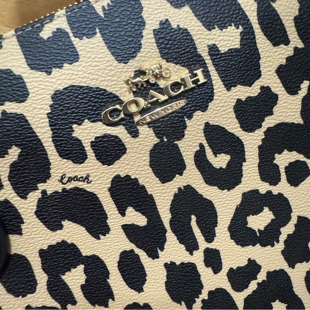 🐆Coach Gallery Tote Bag With Leopard Print - Picture 7 of 10
